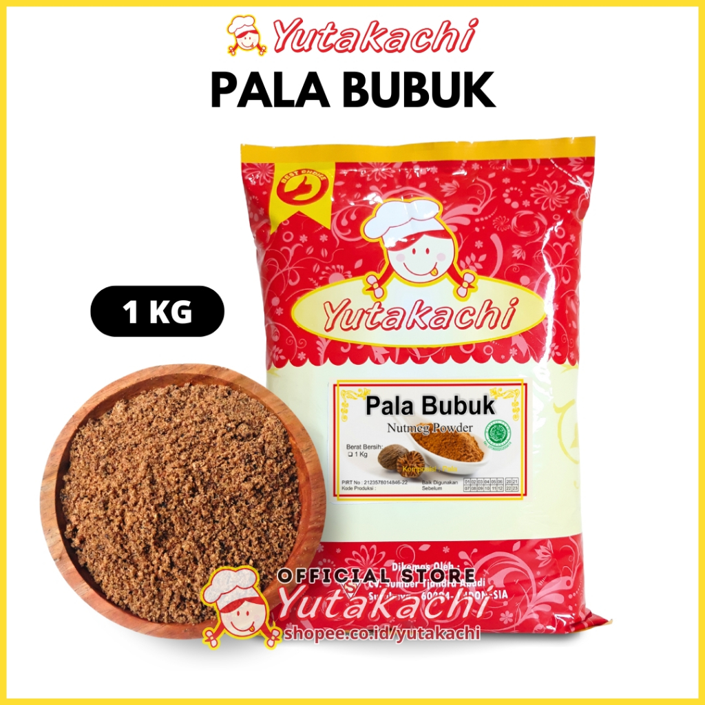 Jual Pala Bubuk 1Kg Yutakachi / Ground Nutmeg Powder / Biji Pala Bubuk ...