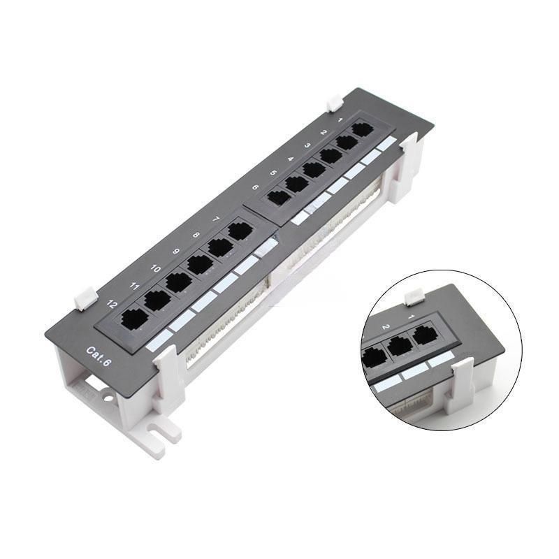 Jual Management Rack Server Patch Panel 12 Port Cat6 10inch 1U Patch ...