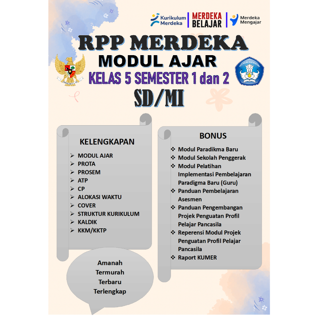 Jual MODUL AJAR KELAS 5 SD/MI KURIKULUM MERDEKA FASE C LENGKAP | Shopee ...