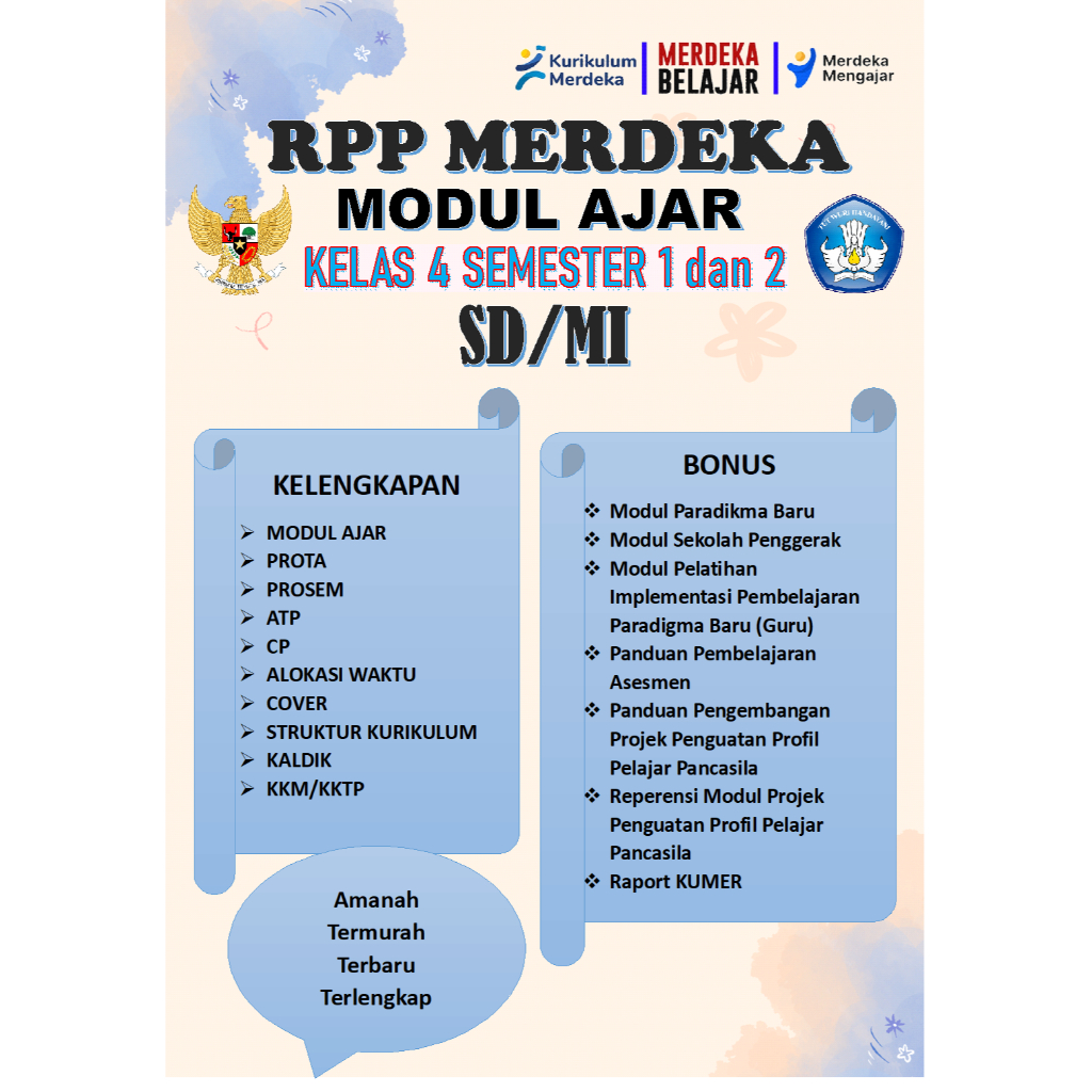 Jual MODUL AJAR KELAS 4 SD/MI KURIKULUM MERDEKA FASE B LENGKAP | Shopee ...