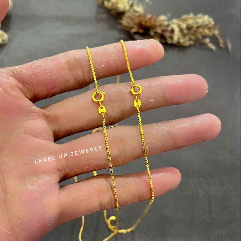 Jual Kalung Rantai dan Italy Bahan Tembaga Lapis Emas Hongkong