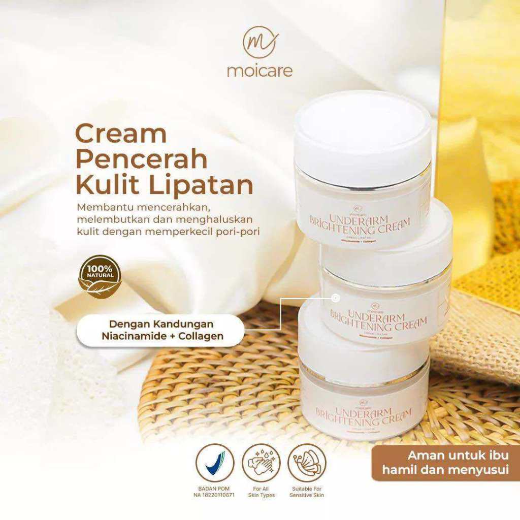 Jual MOICARE Underarm Brightening Cream Pencerah Ketiak 10gr | Shopee ...