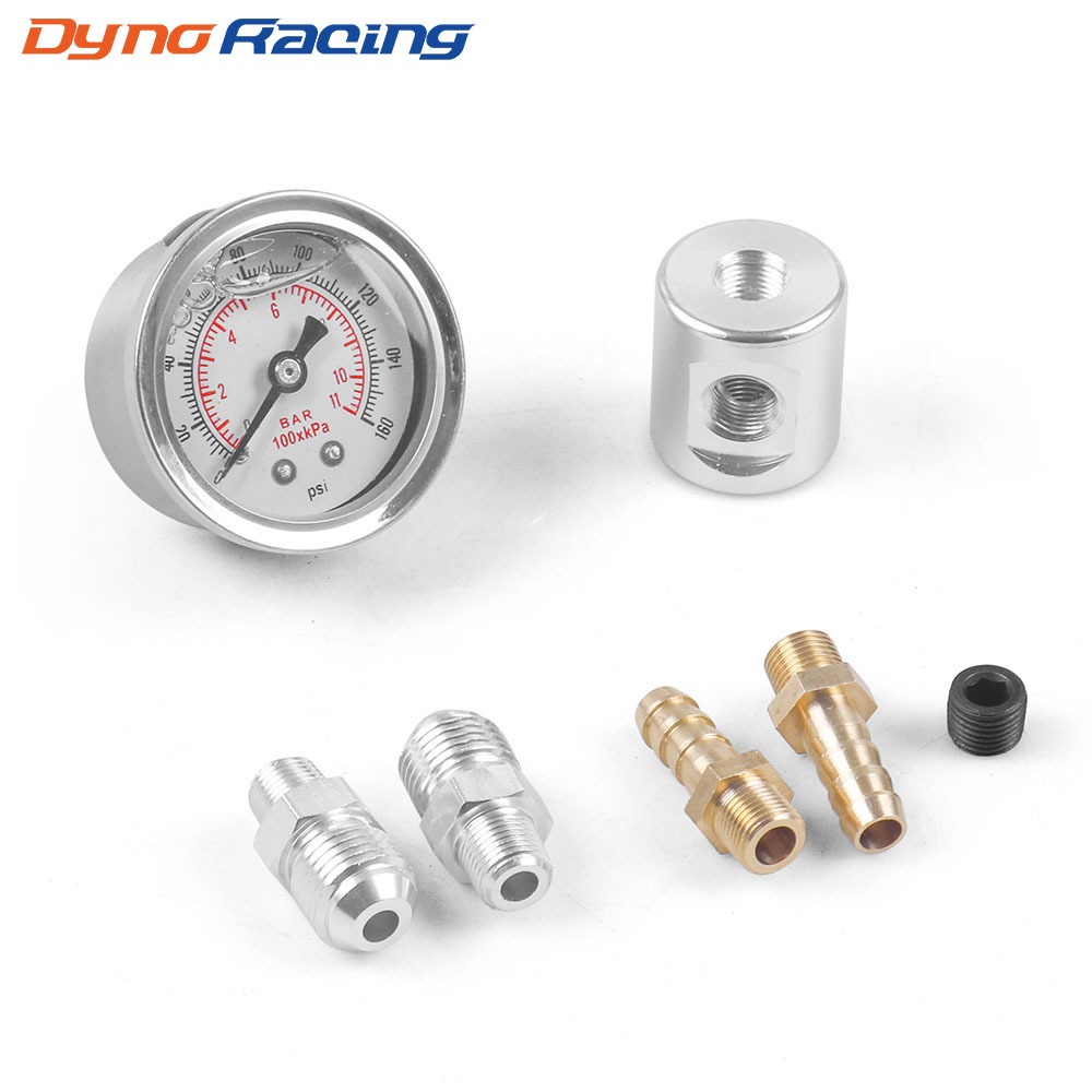 1.5" Fuel Pressure Gauge 0-15 PSI – 1/8 NPT Direct Mount, Mechanical, Chrome Bezel