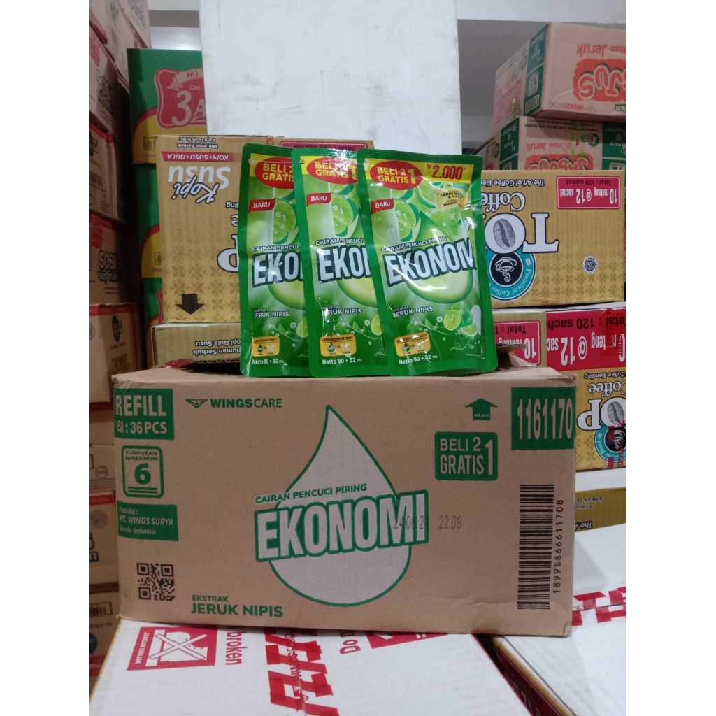 Jual Ekonomi Cair Pencuci Piring 132ml Rp 2000 1 Dus Isi 36 pcs ...