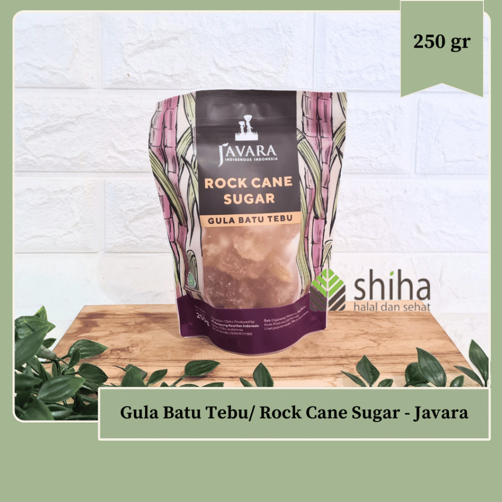 Jual Gourmet Rock Cane Sugar Javara Gula Batu Tebu 250gr | Warung Shiha ...