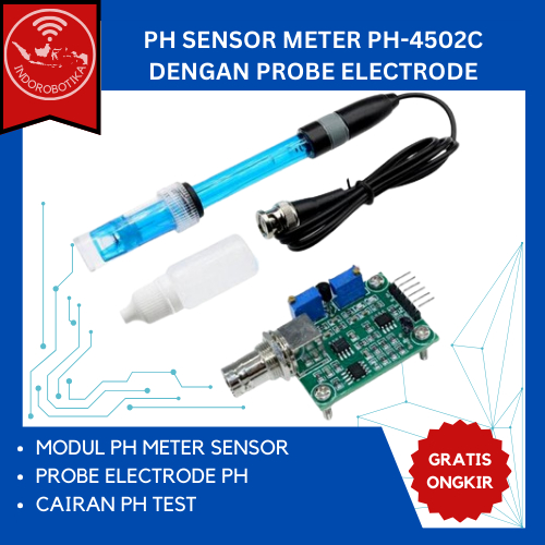 Jual PH SENSOR METER PH-4502C DENGAN PROBE ELECTRODE | Shopee Indonesia