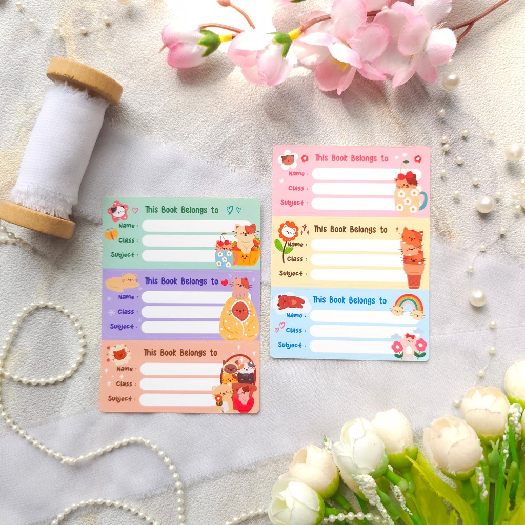 Jual Sticker Buku untuk mata pelajaran anak yang bisa ditulis name ...