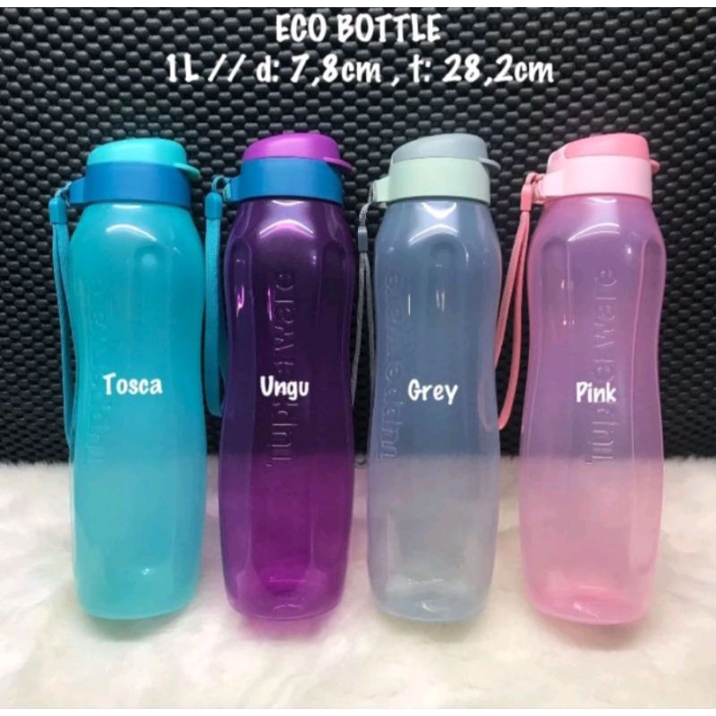 Jual Botol Tupperware 750ml Eco Bottle 1l Groovy Straw Flip Shopee