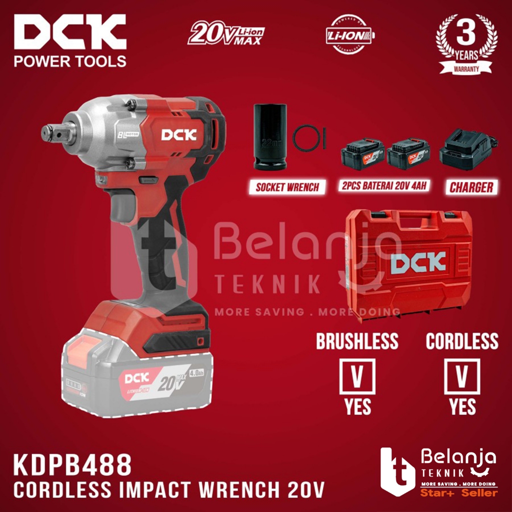 Jual Dck Mesin Impact Baterai In Kdpb Dm Impact Wrench Brushless V Kdpb Kdpb