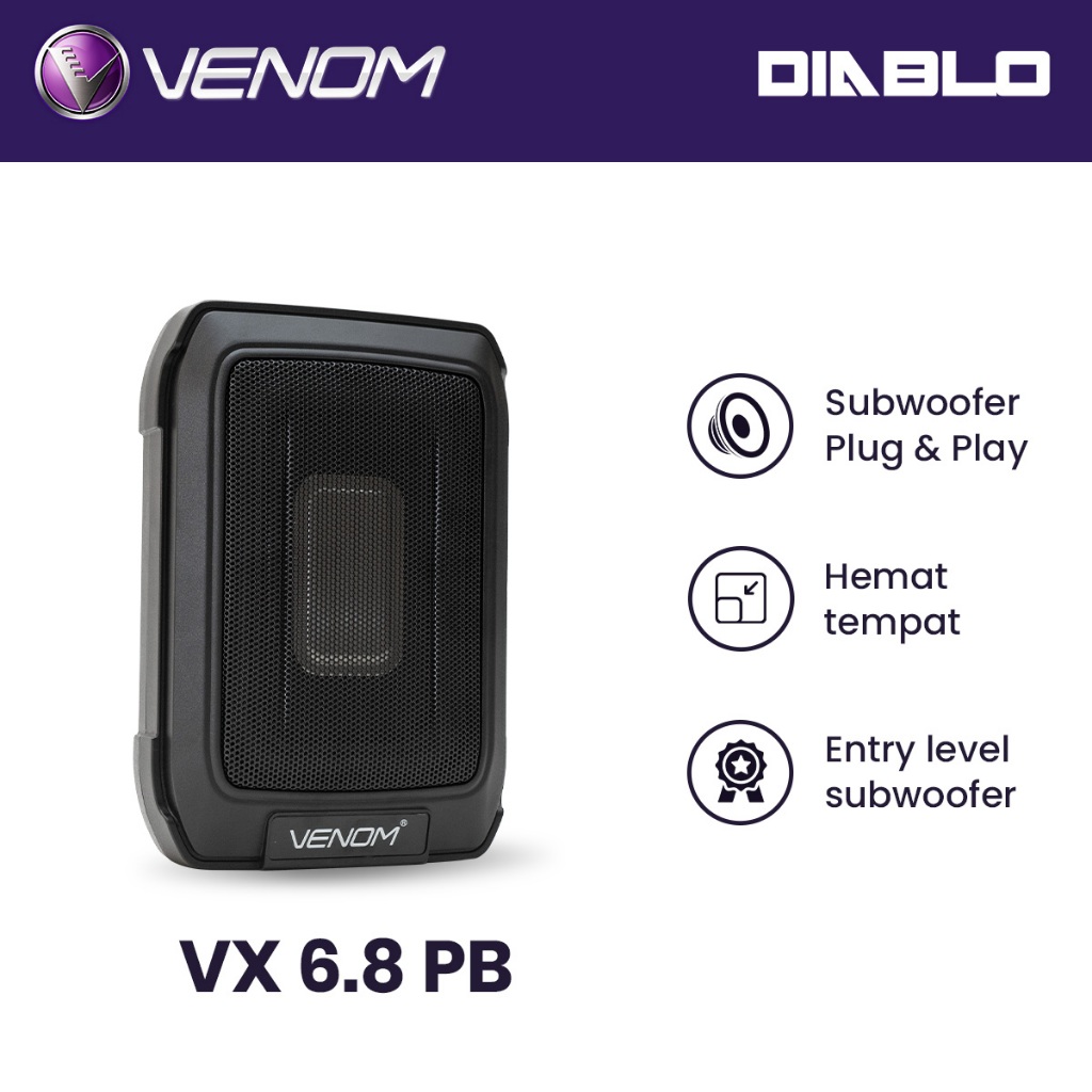 Jual Venom Subwoofer Aktif Diablo Vx Pb Speaker Subwoofer Mobil