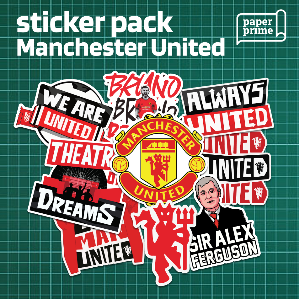 Jual Stiker Bola Manchester United Waterproof | Stiker Dekorasi Laptop ...