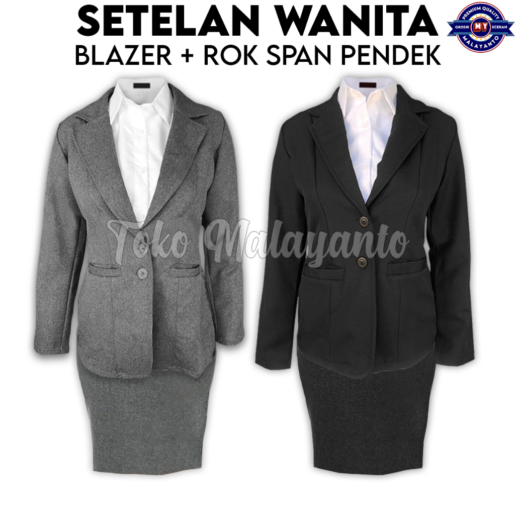 Jual One Set Setelan Jas Blazer Rok Span Mini Pendek Wanita Stelan Jas ...