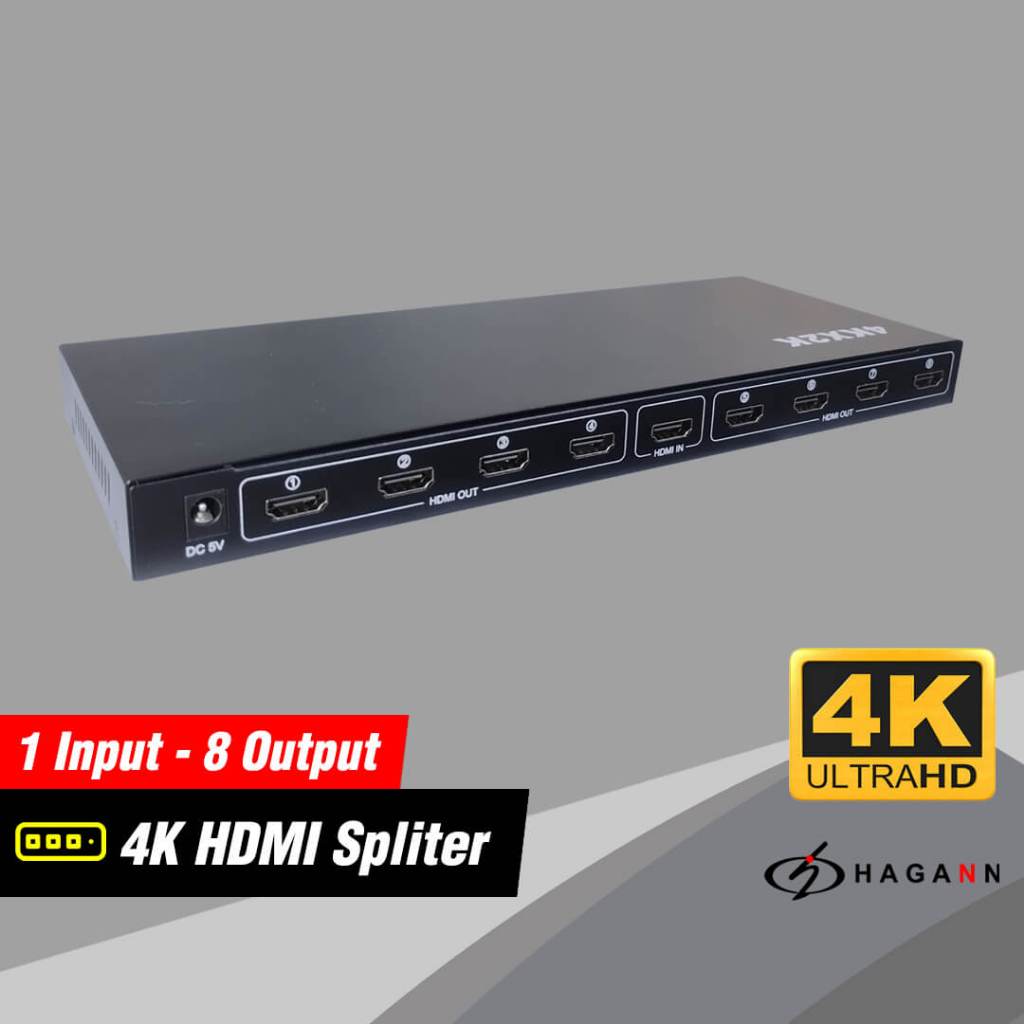 Jual Splitter HDMI Hub 8 Port Full HD 1080P 4K HDTV Spliter 1 in 8 Out ...