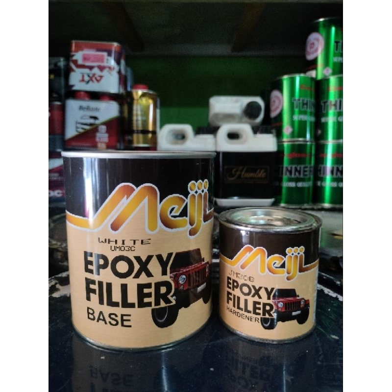 Jual MEIJI EPOXY FILLER GREY/WHITE /HITAM,1kg | Shopee Indonesia