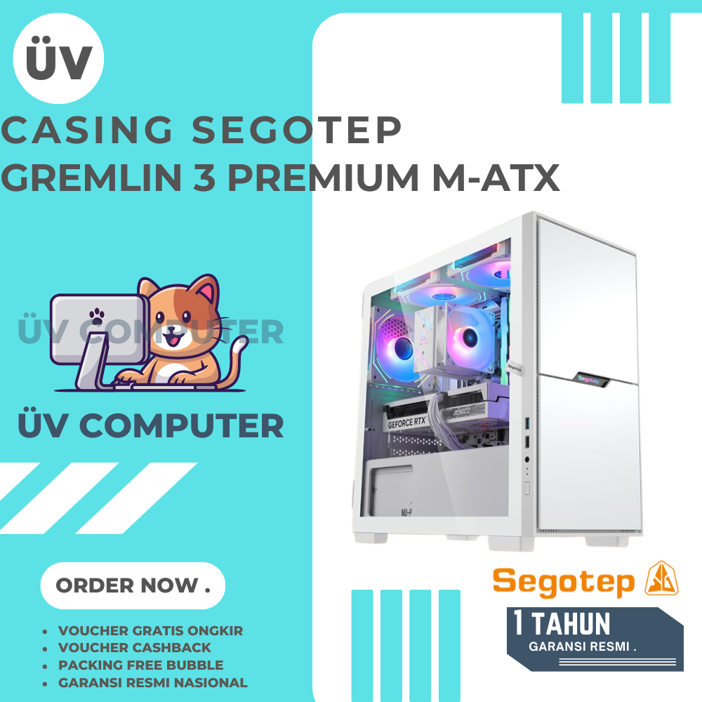 Jual Segotep Gremlin 3 Casing Gaming PC Komputer Premium Case Mikro M ...
