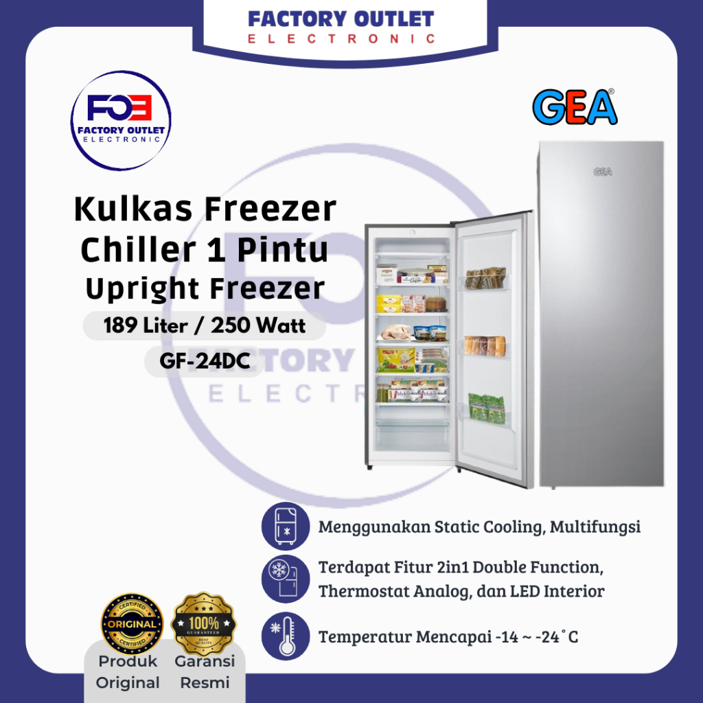 Jual Gea Gf Dc Gf Dc Upright Freezer Kulkas Pembeku Chiller