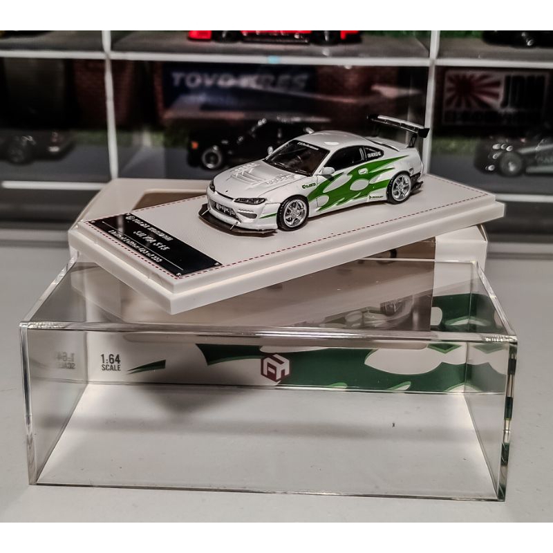 Voiture Diecast 1:64 Nissan Silvia S15 Rocket Bunny - Modèle JDM Métal - Neuf