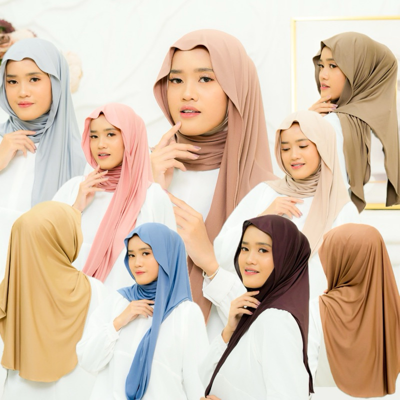 Jual Elliana Pashmina Oval Meleyot Jersey Premium | Shopee Indonesia