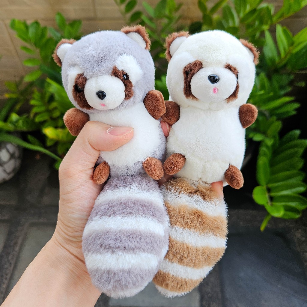 Jual Gantungan Kunci Boneka Rakun Raccoon Mini Ganci Lucu Warna 18cm ...