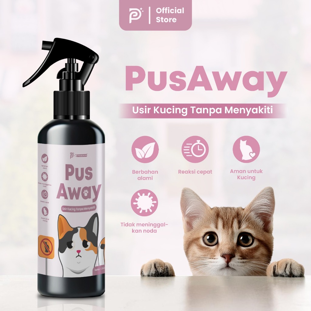 Jual PAKEWUH - PusAway Spray Pengusir Kucing Cleaning Pembersih Ruangan ...