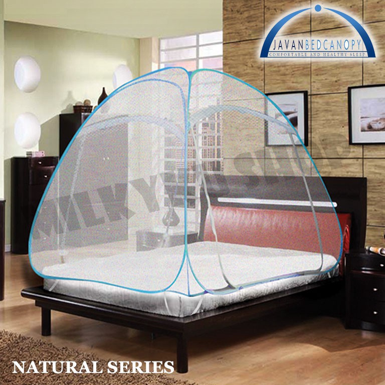 Jual KODE A23U kelambu Javan Bed Canopy Natural Queen ukuran 16x2 cm Shopee Indonesia