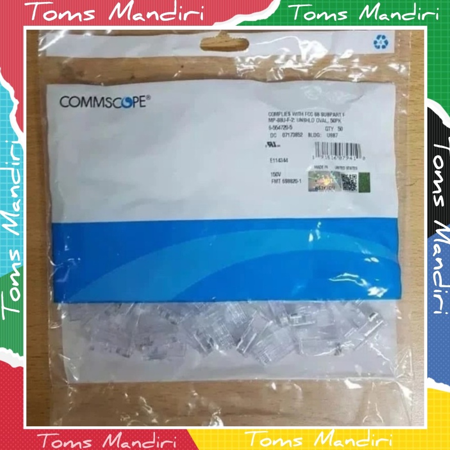 Jual PRODUK TERBARU Connector Rj45 AMP Cat 5 COMMSCOPE Made In USA ...