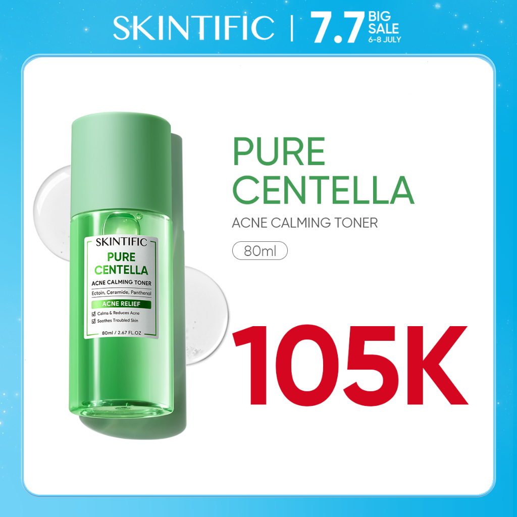 Jual [READY STOCK] SKINTIFIC Pure Centella Acne Calming Toner 80ml Toner Eksfoliasi Wajah