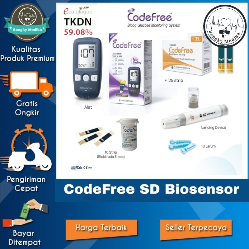 Jual Alat Cek Gula Darah CodeFree SD Biosensor Codefree SD Biosensor ...