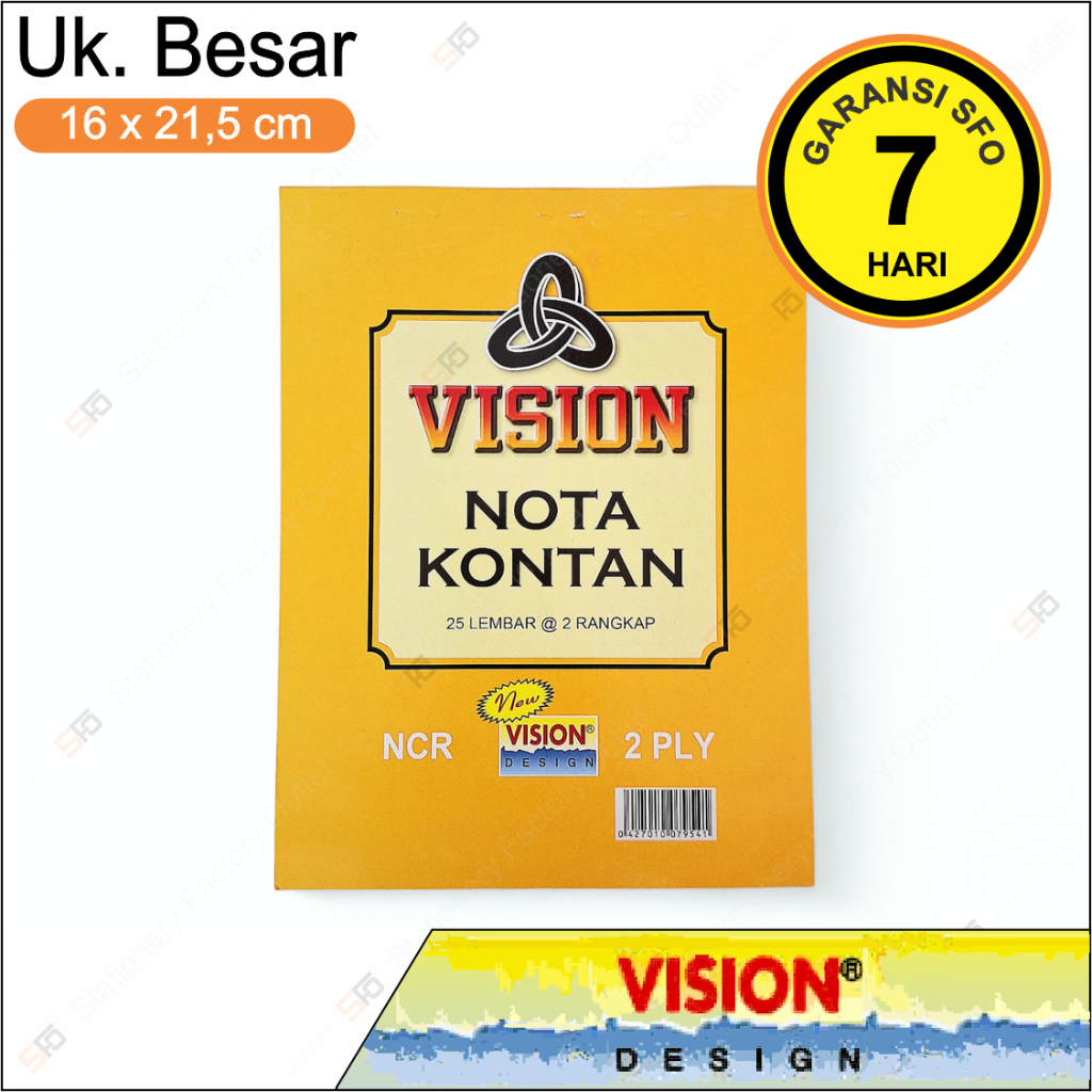 Jual Nota Kontan Vision 2 Rangkap Besar - SFO Semarang Official ...