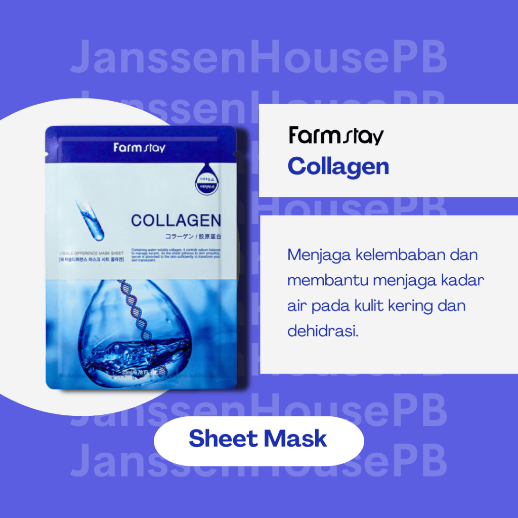 Jual FARMSTAY Visible Difference Mask Sheet Collagen 1 Pack (Isi 10pcs ...