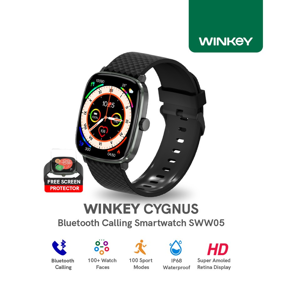 Jual WINKEY Smartwatch Cygnus with Amoled Display & Bluetooth Call ...