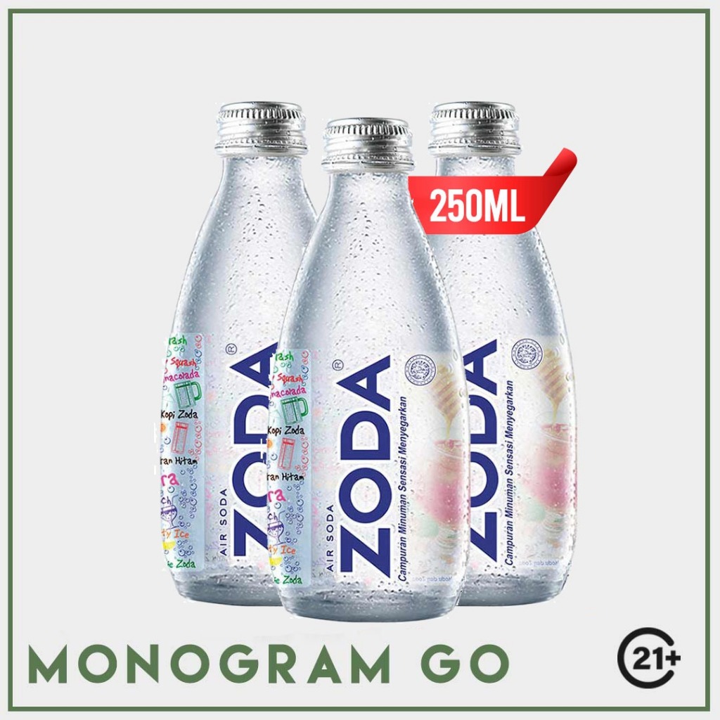 Jual ZODA - Soda Water 250ml (3 Bottles) | Shopee Indonesia