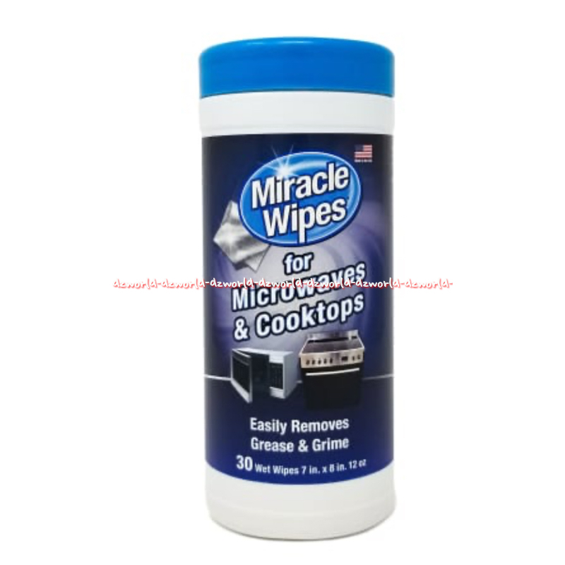 Miracle Wipes For Microwaves & Cooktops Tissue Pembersih Mikro Waves Alat Dapur Tisu Basah Wet Kemasan Botol