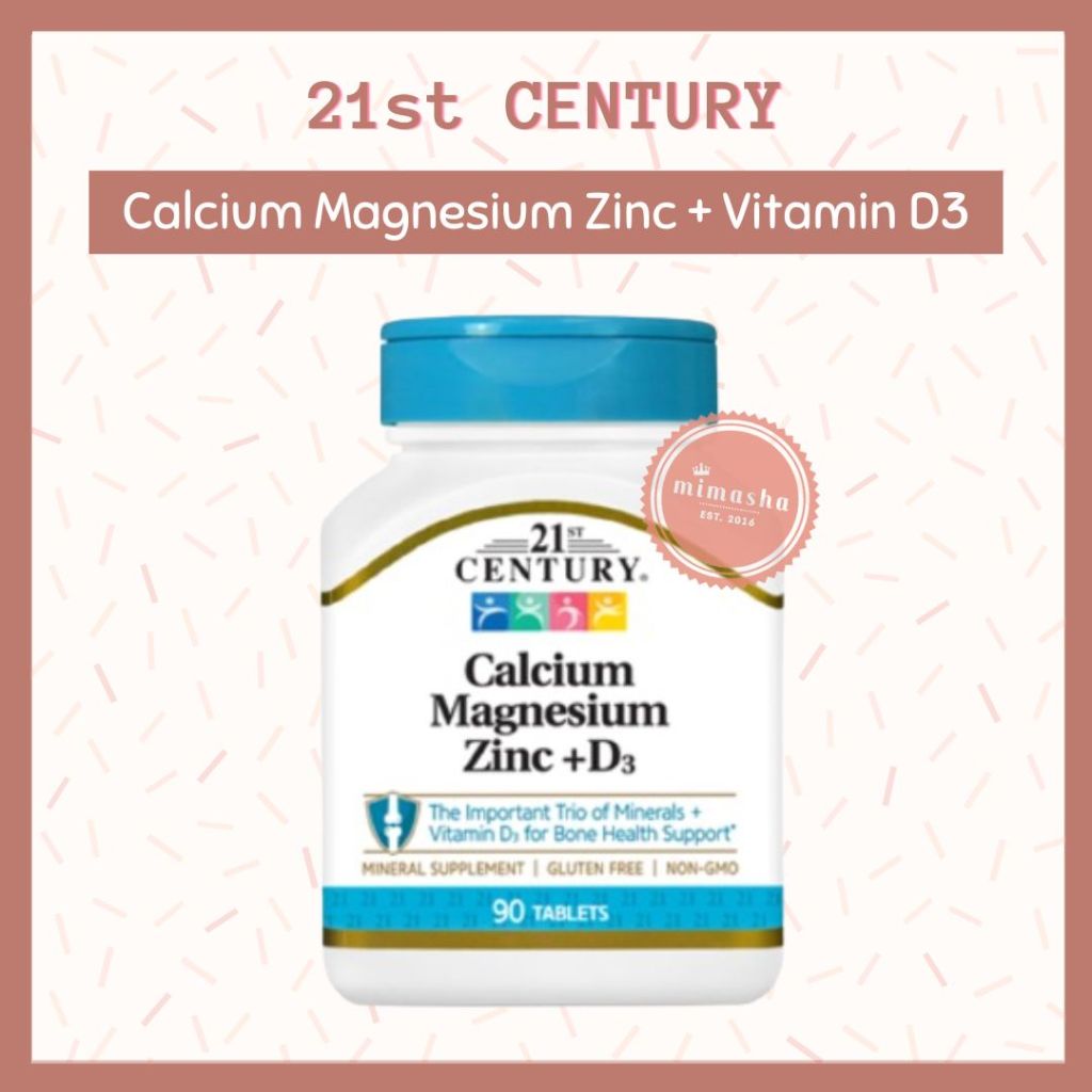 Jual 21st Century Calcium Magnesium Zinc + Vitamin D3 21 st Century ...