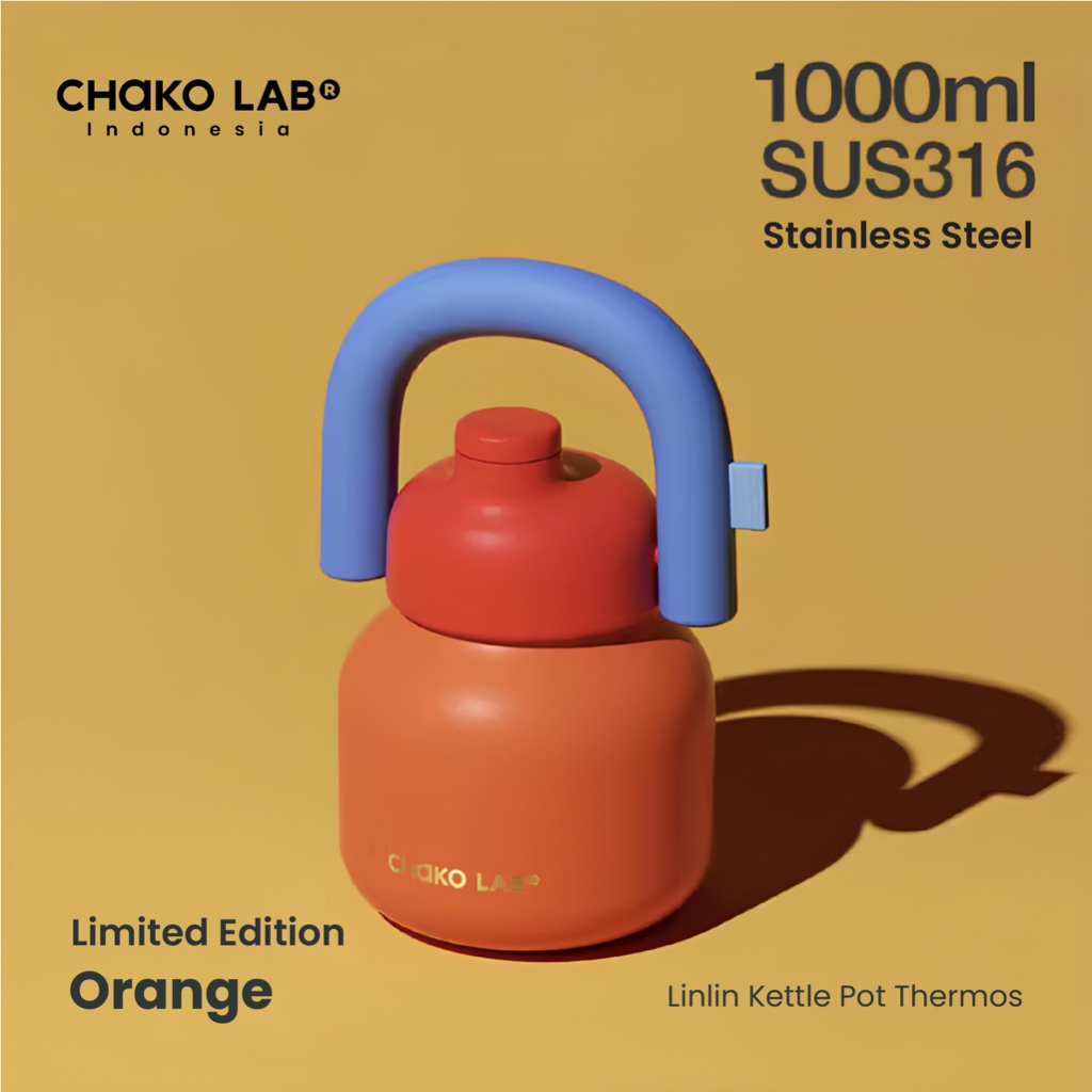 Jual CHAKOLAB Linlin Kettle Pot Thermos SUS316L Insulated 1000ML ...