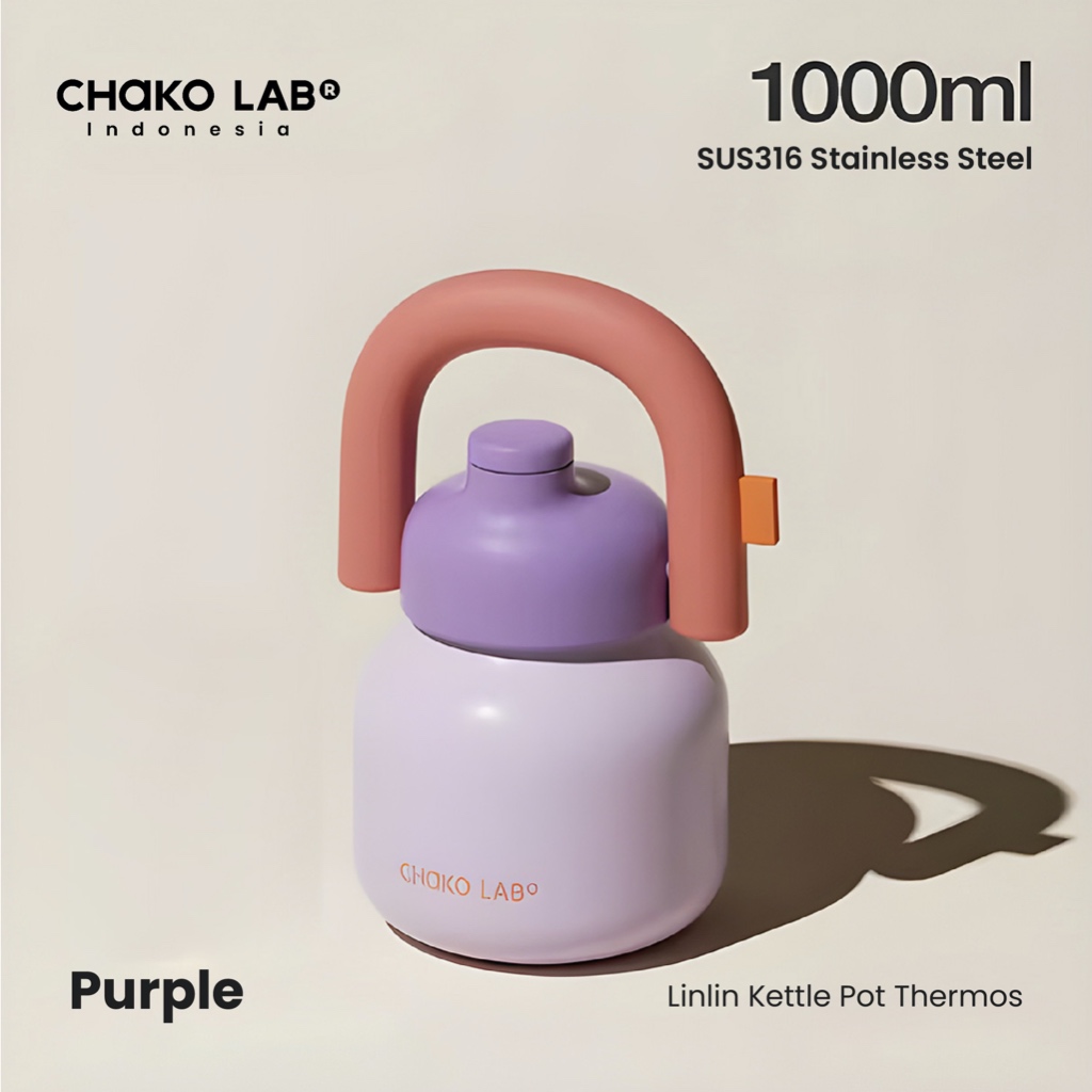 Jual CHAKOLAB Linlin Kettle Pot Thermos SUS316L Insulated 1000ML ...