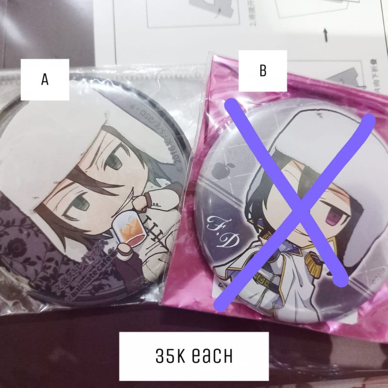 Jual bsd fyodor dostoevsky bungou bungo stray dogs pin can badge ...