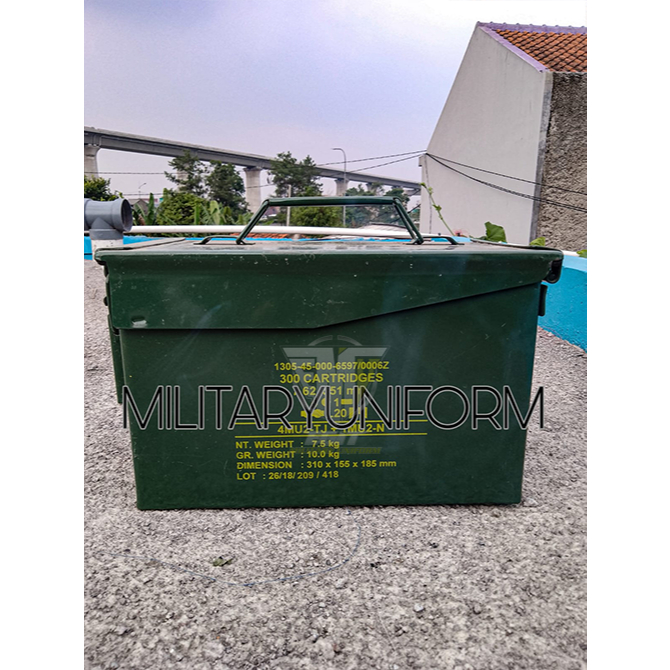 Jual Tool Box Besi/ kotak Peluru / Kotak munisi Penyimpanan Pindad ...