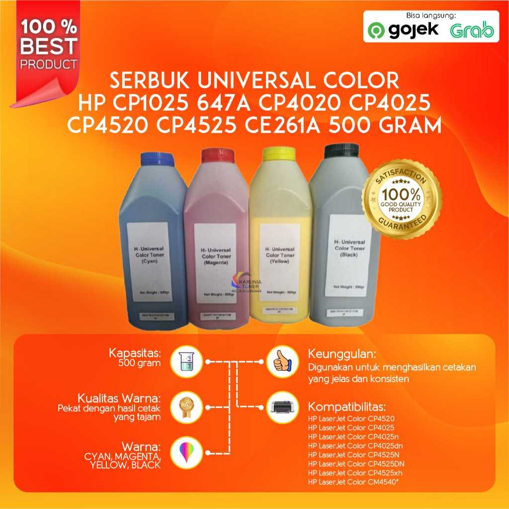 Jual Serbuk Refill Universal 500 Gram printer HP m452 nw M575 Cp1025 ...