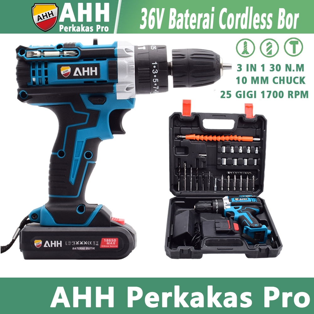Jual AHH Bor listrik genggam bor tanpa kabel bor listrik bertenaga ...