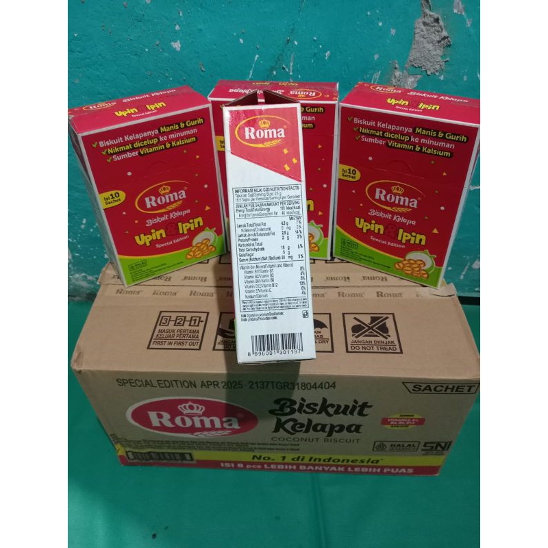 Jual Roma kelapa sachet kemasan baru 1 box isi 10 sachet | Shopee Indonesia