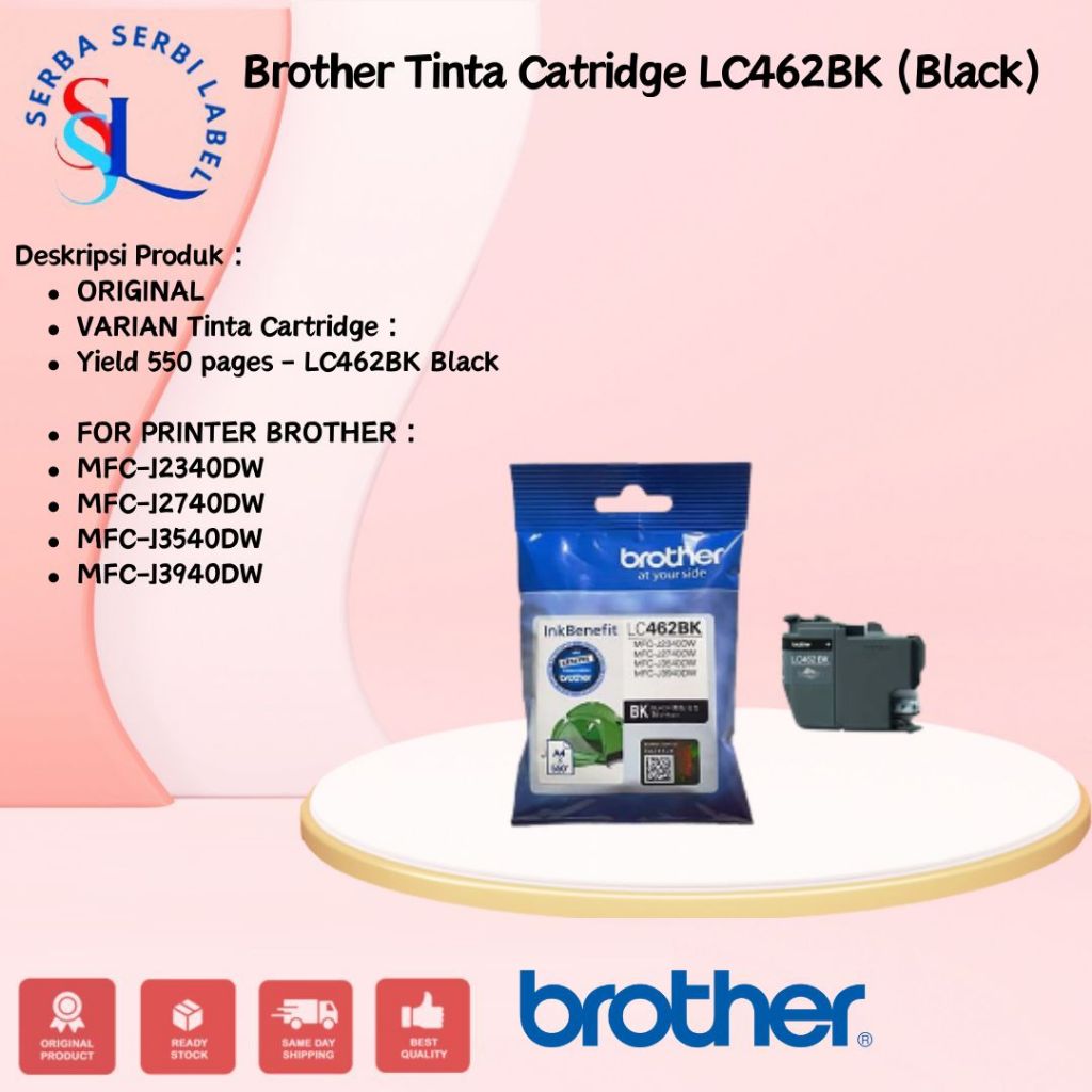 Jual Brother Ink LC-462 Black for MFC-J3540DW Tinta LC462 Original ...