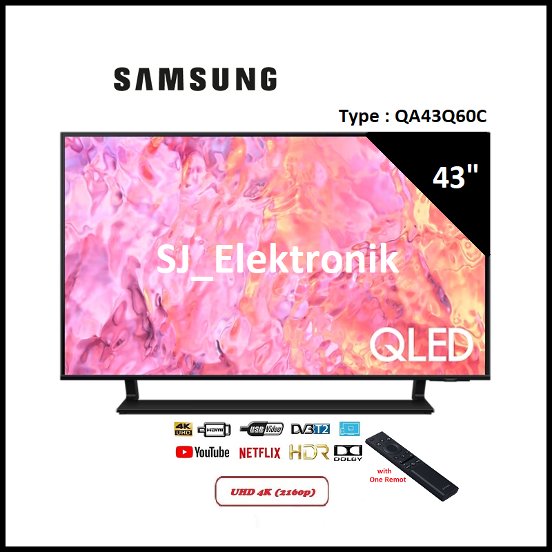 Jual (KHUSUS LUAR KOTA) Samsung 43Q60C QLED Q60C 4K Smart TV 43 Inch ...