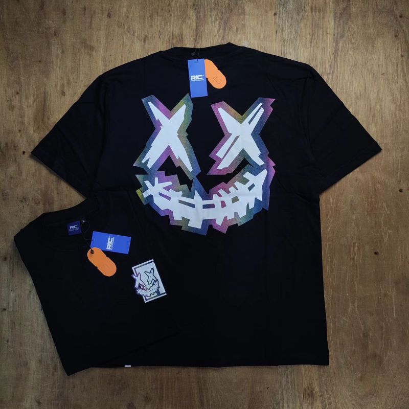 Jual BAJU KAOS RIC RICKY IS CLOWN SMILE GRADIENT HOLOGRAM OUTLINE BLACK ...
