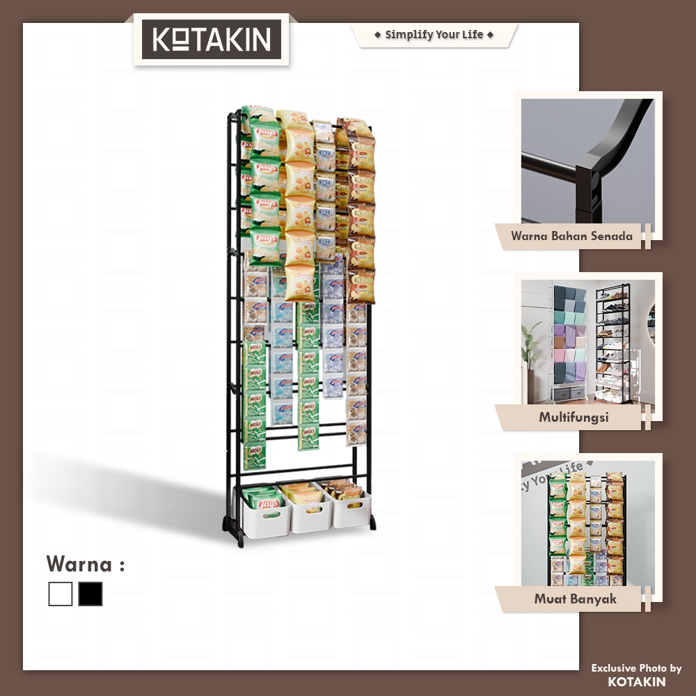 Jual KOTAKIN Rak Chiki Jualan Display Toko Jajan Susun Multi Layer ...