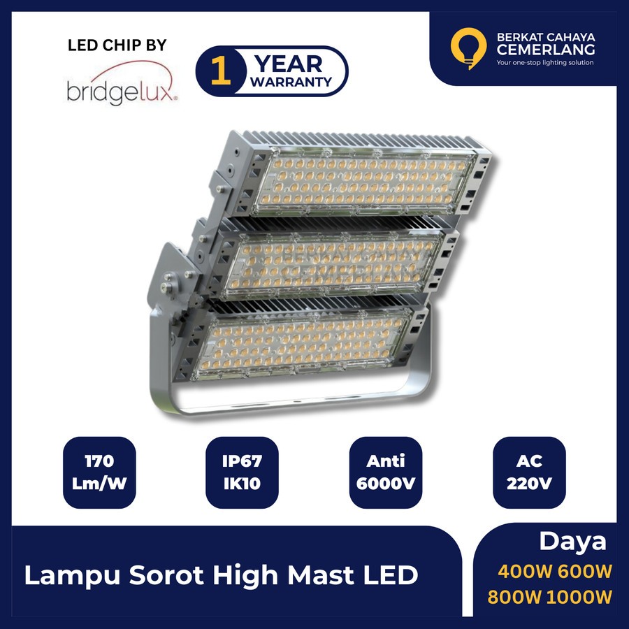 Jual Lampu High Mast LED 300W 400W 500W 600W 700W 800W 900W 1000W 1200W ...