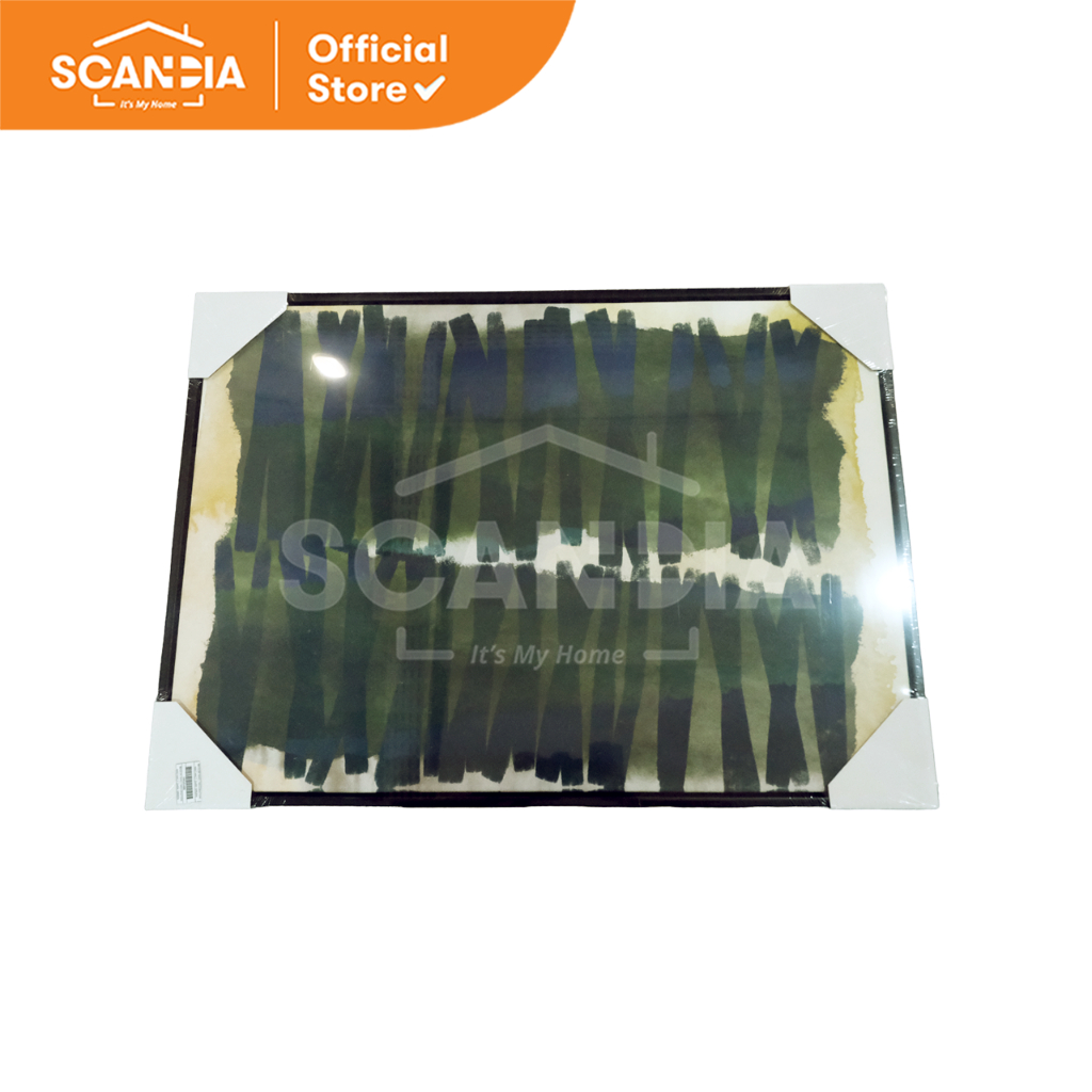 Product image SCANDIA Lukisan Maison Wall Decoration Abstract Dark Green 50x70 Cm 1