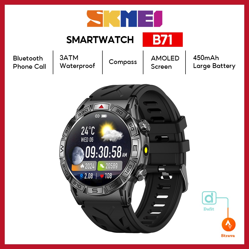 Jual SKMEI B71 Smartwatch jam tangan sport pria Amoled Screen | 3ATM ...