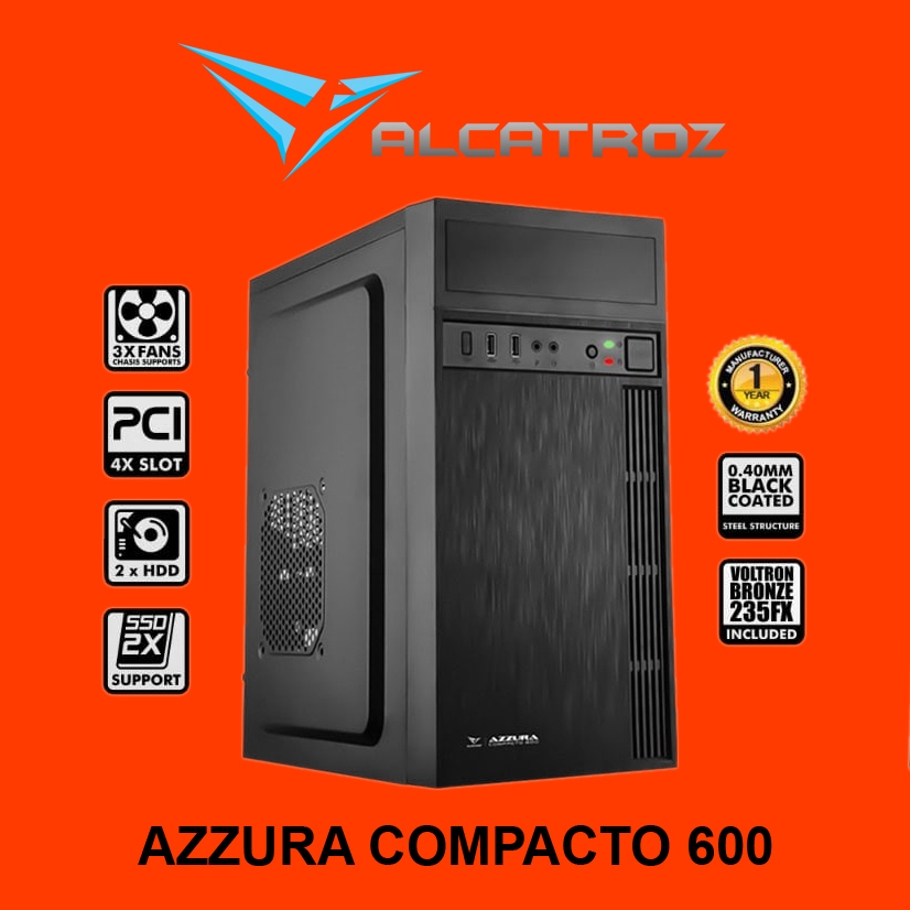 Jual Casing PC Alcatroz Azzura Compacto 600 - Micro ATX | Shopee Indonesia