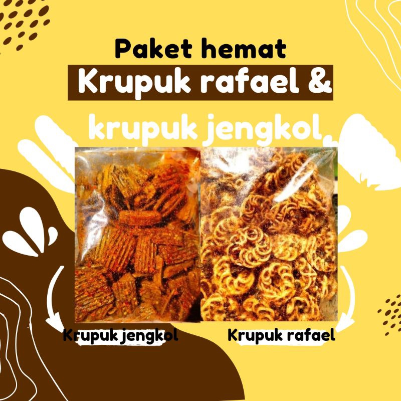 Jual Paket hemat krupuk jengkol & krupuk rafael/pedo pedas daun jeruk ...